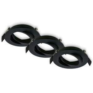 BRILONER Biwa vestavný bodové svítidlo 68mm 3ks sada - 230V, GU10 patice, max. 7W, černé 7628035 obraz