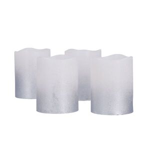 Solight sada LED svíček s časovačem, 4x svíčka, 6, 5cm, stříbrná barva, 4xCR2032 součástí 1V284 obraz