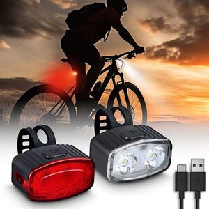 Solight set nabíjecích cyklo svítilen, 160lm přední, zadní červená, Li-Ion, USB WN47 obraz