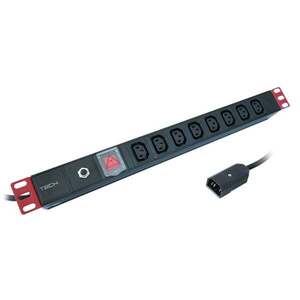 Techly I-CASE STRIP-8C 19' 1U X8 Napájecí lišta - I-CASE STRIP-8C obraz