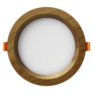 APLED LED vestavené svítidlo Rondo Woodline Dub kulaté 148mm 6W Barva světla: Teplá bílá 21262 obraz