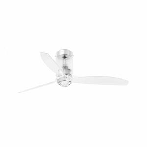 FARO MINI TUBE FAN M LED, transparentní, stropní LED ventilátor s DC motorem obraz