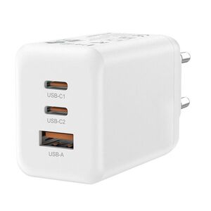 Solight 65W GaN fast charge USB-A + 2x USB-C adaptér DC79 obraz