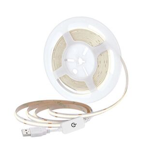 Solight LED COB pásek, 5m, 7W/m, 500lm/m, neutrální bílá, USB napájení, vypínač, 8mm WM62-NW obraz