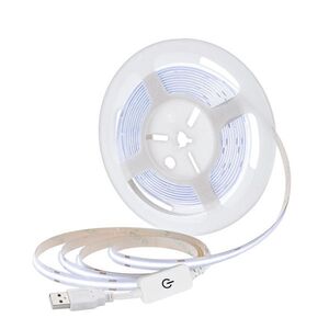 Solight LED COB pásek, 5m, 7W/m, 500lm/m, studená bílá, USB napájení, vypínač, 8mm WM62-CW obraz