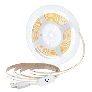 Solight LED COB pásek, 5m, 7W/m, 500lm/m, teplá bílá, USB napájení, vypínač, 8mm WM62-WW obraz
