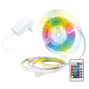Solight LED SMD RGB pásek, sada s adpatérem, 3m, dálkové ovládání, 10W/m, multicolor WM59-RGB obraz
