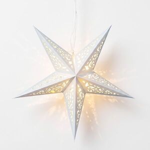 Solight LED vánoční hvězda, závěsná, časovač, 40cm, 15x LED, 2x AA 1V310 obraz
