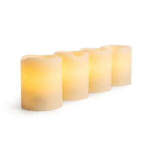 Solight sada 4ks vánočních svíček, 4, 5x6cm, přírodní vosk, 1xCR2032 1V313 obraz