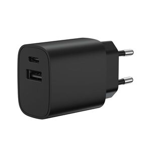 Solight USB-A+C fast charger 20W DC71B-B obraz