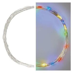 EMOS LED vánoční nano řetěz, 1, 9 m, 2x AA, vnitřní, multicolor, časovač D3AM04 obraz