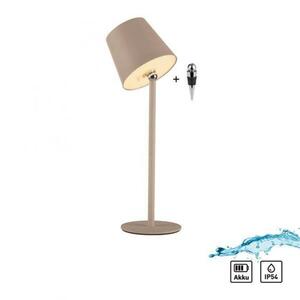 JUST LIGHT LED svítidlo na láhev béžová na baterie dotykový stmívač USB IP54 stolní lampa 3000K LD 19251-39 obraz