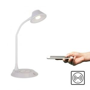 JUST LIGHT LED stolní lampa bílá bezdrátové nabíjení telefonu dotykový stmívač flexibilní otočné 3000K LD 14414-16 obraz