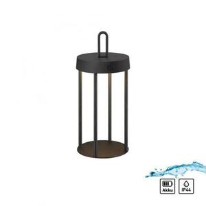 JUST LIGHT LED stolní lampa na baterie černá 28cm dotykový stmívač IP44 zahradní svítidlo 2700K LD 19300-18 obraz