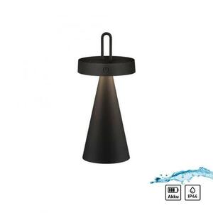 JUST LIGHT LED stolní lampa na baterie černá stmívatelné dotykem IP44 vnitřní i venkovní 2700K LD 19302-18 obraz