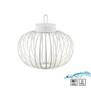 JUST LIGHT LED stolní lampa průměr 36cm bílá na baterie USB IP44 stmívatelné dotykem 2700K LD 19304-16 obraz