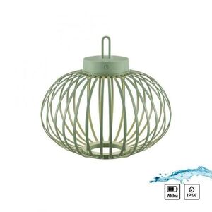 JUST LIGHT LED stolní lampa průměr 36cm zelená na baterie USB IP44 stmívatelné dotykem 2700K LD 19304-43 obraz