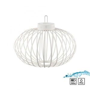 JUST LIGHT LED stolní lampa průměr 46cm bílé na baterie USB IP44 stmívatelné dotykem 2700K LD 19305-16 obraz