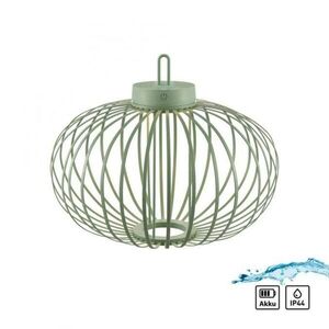 JUST LIGHT LED stolní lampa průměr 46cm zelená na baterie USB IP44 stmívatelné dotykem 2700K LD 19305-43 obraz