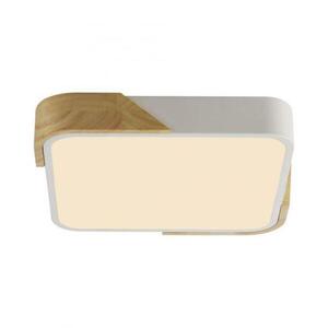 JUST LIGHT LED stropní svítidlo hranaté bílé dřevodekor nadčasový design 3000K LD 14289-16 obraz