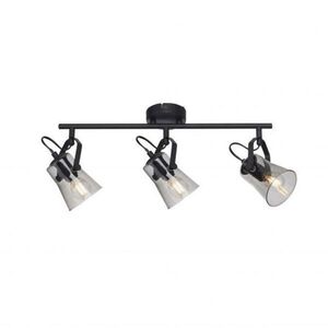 LEUCHTEN DIREKT is JUST LIGHT 3 ramenné stropní svítidlo černá barva otočné v jednoduchém designu LD 15283-18 obraz