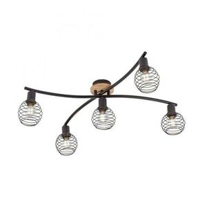 LEUCHTEN DIREKT is JUST LIGHT Bodové svítidlo, stropní svítidlo, dřevo, černá, 5-ramenné, drátěné tělo 15925-79 obraz
