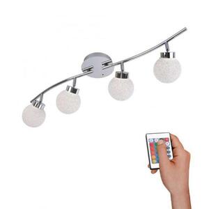 LEUCHTEN DIREKT is JUST LIGHT LED stropní svítidlo 4-ramenné, chrom, bodové lineární svítidlo RGB+3000K LD 14551-17 obraz