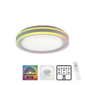 LEUCHTEN DIREKT is JUST LIGHT LED stropní svítidlo 40x40cm, kruhové, bílé, stmívatelné, hra světla, CCT LED panel RGB+2700-6500 obraz