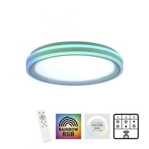 LEUCHTEN DIREKT is JUST LIGHT LED stropní svítidlo 48, 5x48, 5cm, kruhové, bílé, stmívatelné, hra barev, CCT LED panel RGB+2700-6500 obraz