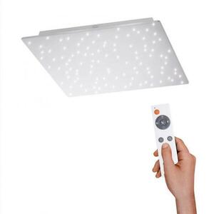 LEUCHTEN DIREKT is JUST LIGHT LED stropní svítidlo hranaté v barvě oceli s hvězdným nebem a nastavitelou barvou světla 2700-5000K obraz