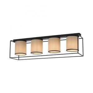 LEUCHTEN DIREKT is JUST LIGHT LED stropní svítidlo látkové stínidlo 4 ramenné černá jednoduchý design LD 15304-18 obraz