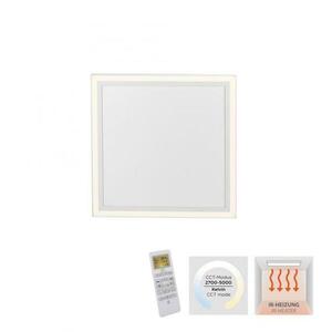LEUCHTEN DIREKT is JUST LIGHT LED stropní svítidlo s infračerveným topením hranaté bílé dálkový ovladač 2700-5000K LD 18067-16 obraz