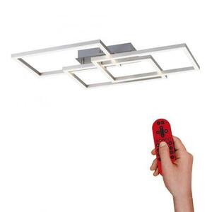 LEUCHTEN DIREKT is JUST LIGHT LED stropní svítidlo, barva ocel, hranaté, Smart Home MEDION RGB+2700-5000K obraz
