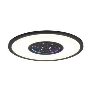 LEUCHTEN DIREKT is JUST LIGHT LED stropní svítidlo, černá, CCT, RGB, dálkový ovladač, stmívatelné, paměťová funkce RGB+2700-5000K obraz