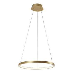 LEUCHTEN DIREKT is JUST LIGHT LED závěsné svítidlo ve zlaté barvě se světelným kruhem a teple bílou barvou světla 22W 3000K obraz