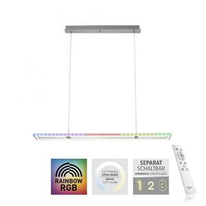 LEUCHTEN DIREKT is JUST LIGHT LED závěsné svítidlo, stříbrná barva, stmívatelné, Rainbow RGB, paměťová funkce RGB+2700-5000K obraz