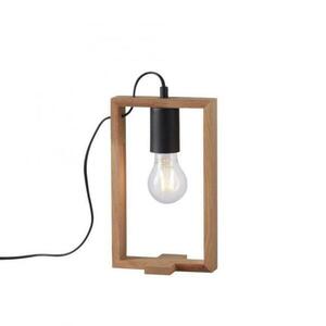 LEUCHTEN DIREKT is JUST LIGHT stolní lampa, černá, dřevěný rám, šňůrový vypínač, kov obraz