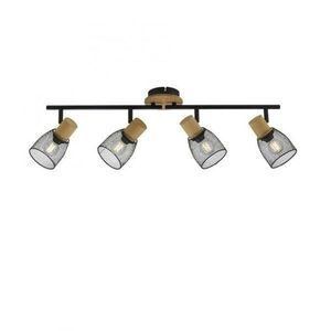LEUCHTEN DIREKT is JUST LIGHT Stropní svítidlo 4-ramenné dřevo/kov E14, nastavitelné LD 15194-79 obraz
