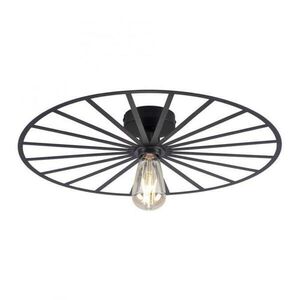 LEUCHTEN DIREKT is JUST LIGHT stropní svítidlo 50x50 matná černá barva kruhové s laťovým designem LD 15636-18 obraz