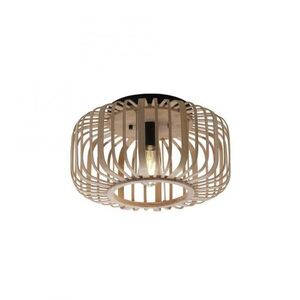 LEUCHTEN DIREKT is JUST LIGHT Stropní svítidlo, dřevo, přírodní, kruhové, E27, retro, pr. 42cm obraz