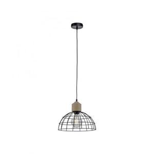 LEUCHTEN DIREKT is JUST LIGHT závěsné svítidlo 31x31 kovové stínítko přírodní dřevo černá 1 ramenné do kuchyně LD 15121-18 obraz
