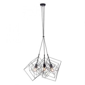 LEUCHTEN DIREKT is JUST LIGHT Závěsné svítidlo v černé barvě s kovovým tělem v trendy retro designu obraz