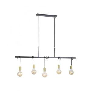 LEUCHTEN DIREKT is JUST LIGHT Závěsné svítidlo v matné černé a zlaté v moderním vintage stylu obraz