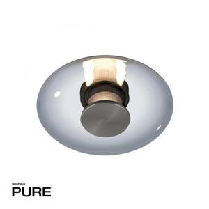 PAUL NEUHAUS LED nástěnné a stropní svítidlo PURE Vitrum sklo stmívatelné 2700K platina / kouřová 6082-15 obraz