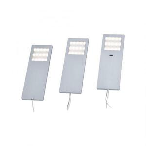 PAUL NEUHAUS LED skříňková svítidla sada 3ks, hranaté, hliník 3000K PN 1121-95-3 obraz