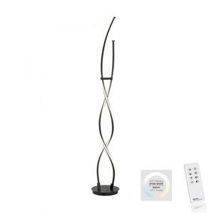 PAUL NEUHAUS LED stojací svítidlo černé zakřivené stmívatelné dálkový ovladač CCT 2700-5000K PN 998-18 obraz