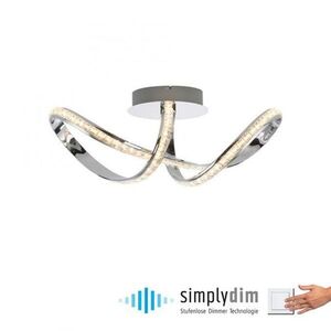 PAUL NEUHAUS LED stropní svítidlo chrom stmívatelné paměťová funkce moderní SimplyDim 3000K PN 8321-17 obraz
