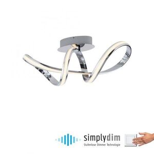 PAUL NEUHAUS LED stropní svítidlo chrom stmívatelné paměťová funkce teplá bílá SimplyDim 3000K PN 8331-17 obraz