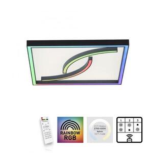 PAUL NEUHAUS LED stropní svítidlo hranaté, světelné scény, stmívatelné, paměťová funkce RGB+2700-6000K obraz