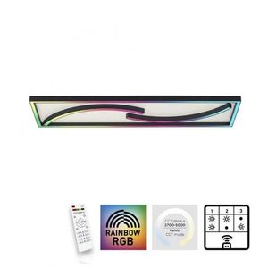 PAUL NEUHAUS LED stropní svítidlo hranaté, světelné scény, stmívatelné, paměťová funkce RGB+2700-6000K obraz